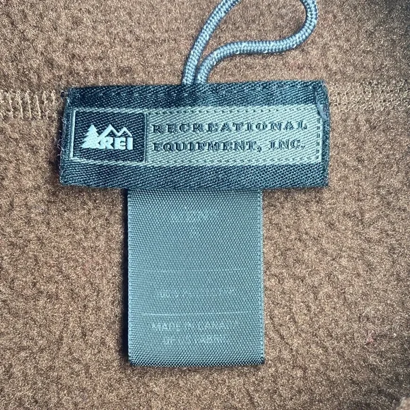 REI Polartec Fleece Vest Men’s Small Brown Full Zip Outdoor Hiking - Picture 2 of 10